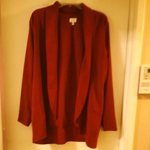 Drape Collar Open Blazer